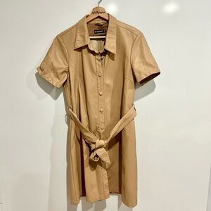 Revolve x BlankNYC Faux Leather Belted Mini Dress